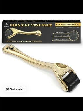 Elevate Derma Roller 0.25mm Luxury Gold Edition for Hair, face and skin